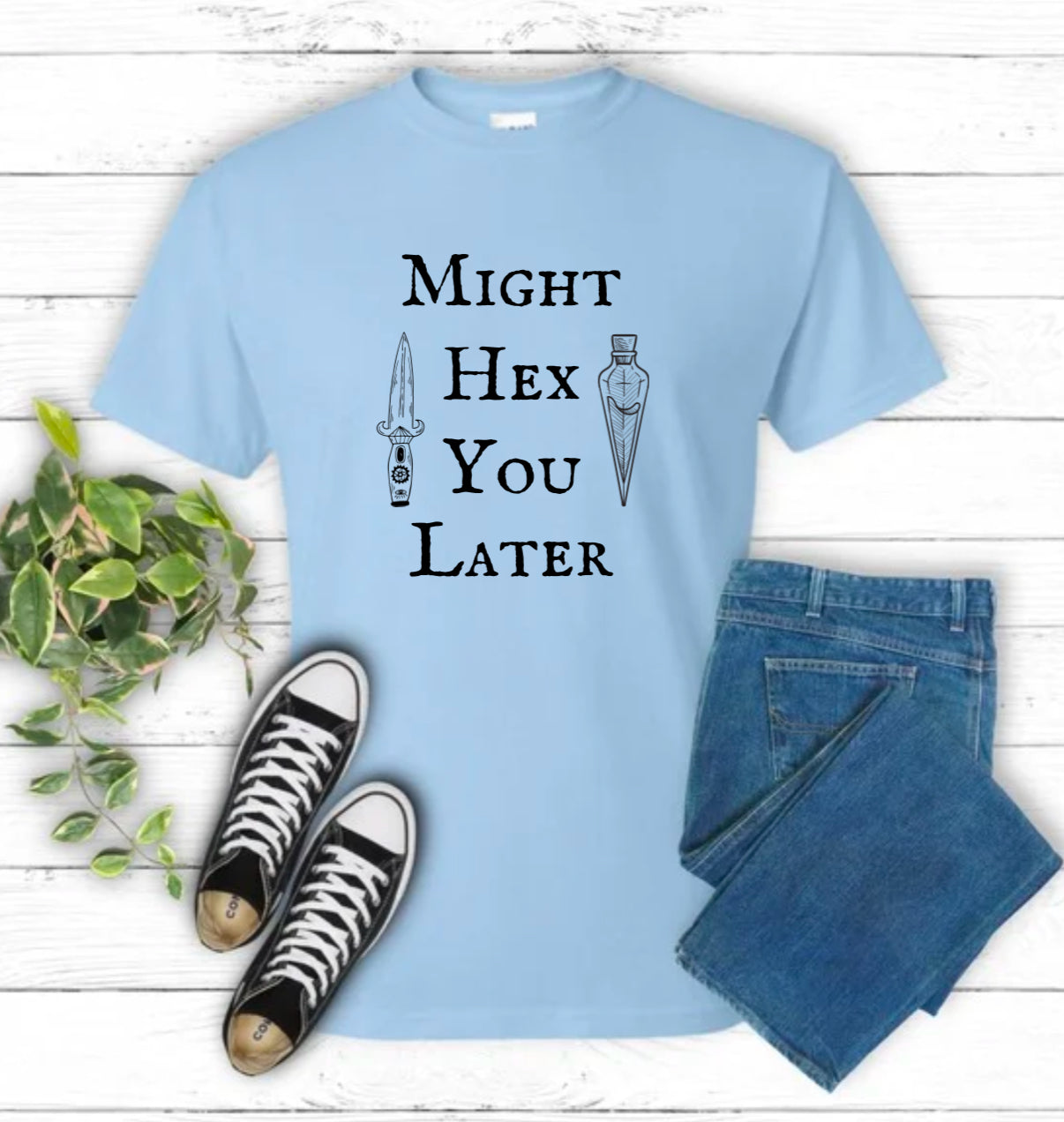 Might Hex You Later Sublimation Gildan Top