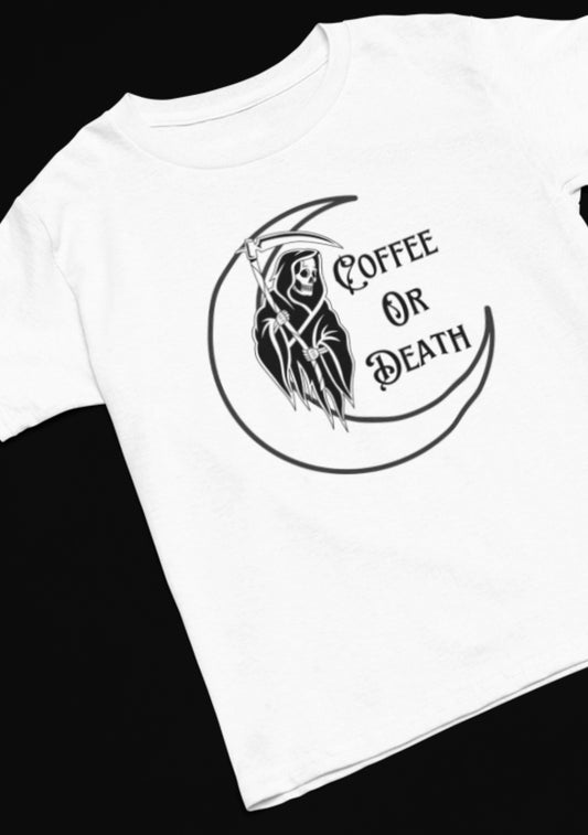 White coffee or death t shirt 