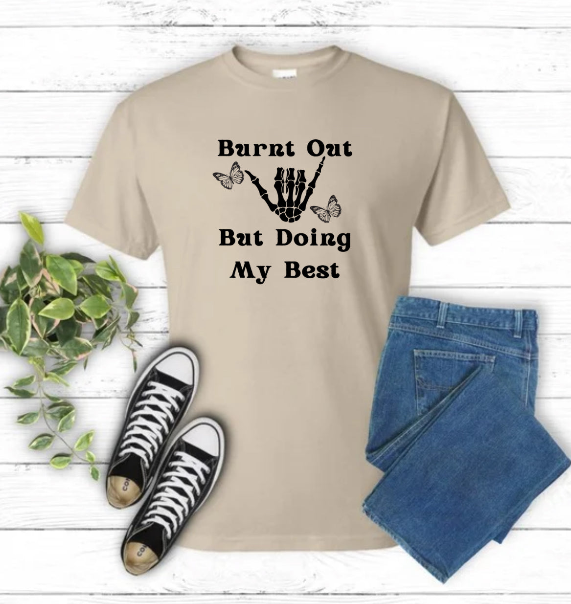 Mental Health- Burnt Out Sublimation Top