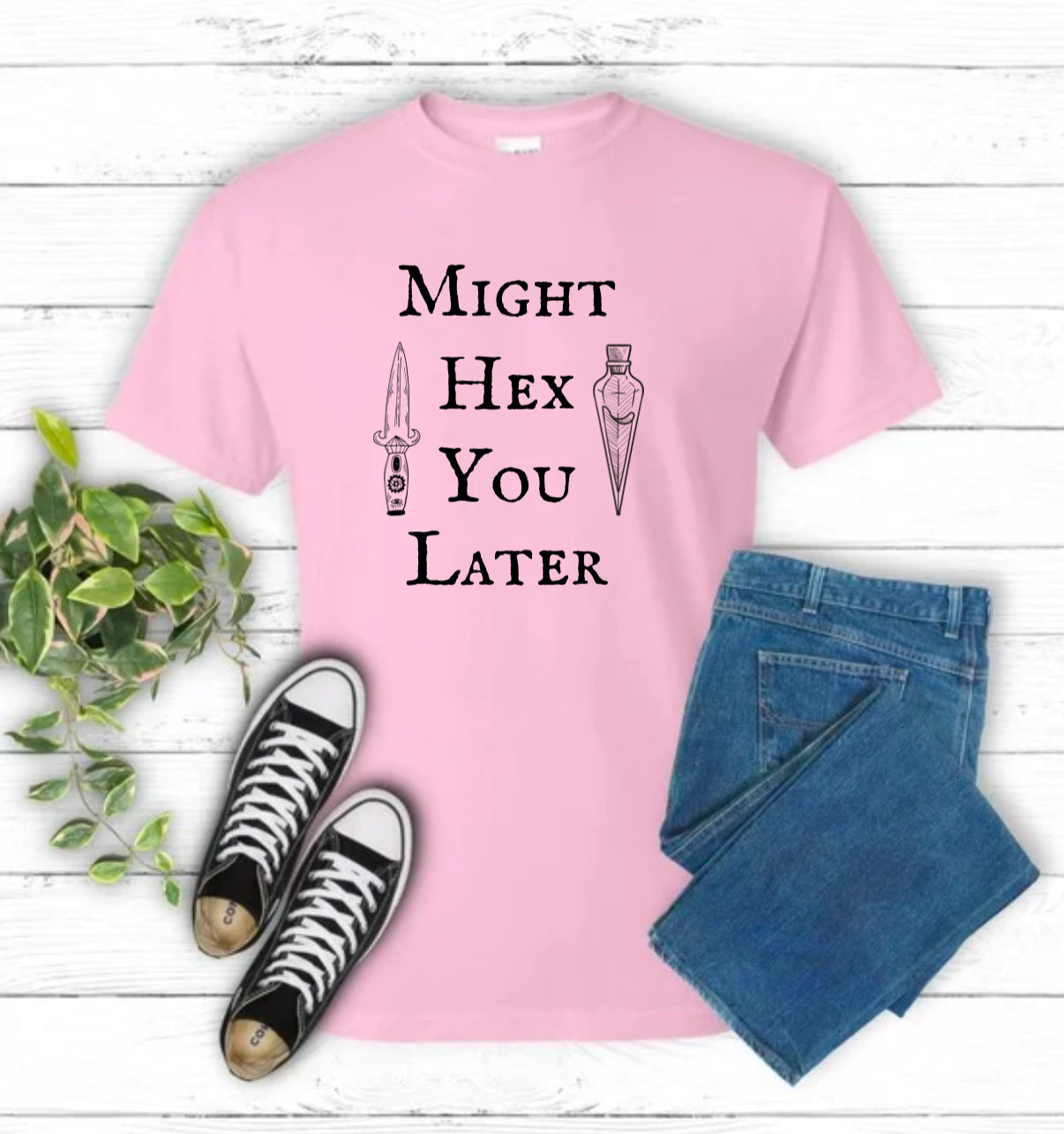 Might Hex You Later Sublimation Gildan Top