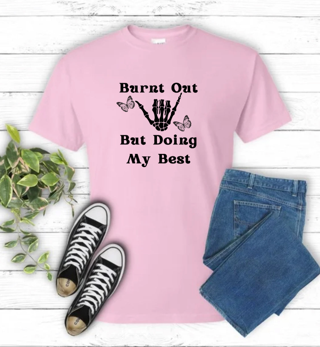 Mental Health- Burnt Out Sublimation Top