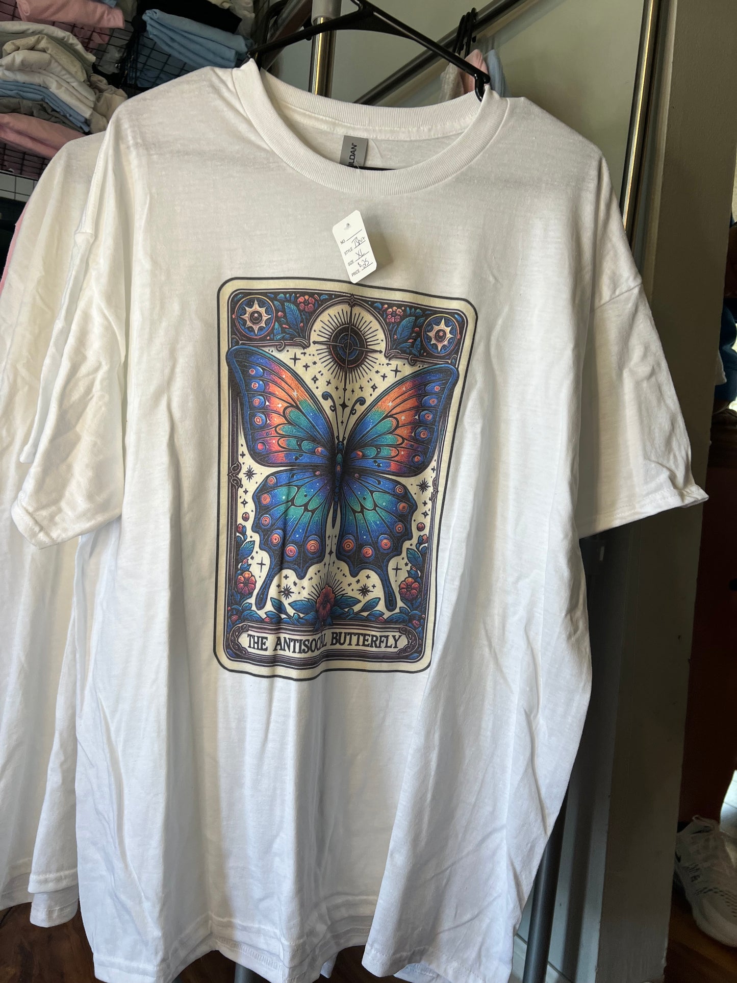 The anti social butterfly T shirt XL