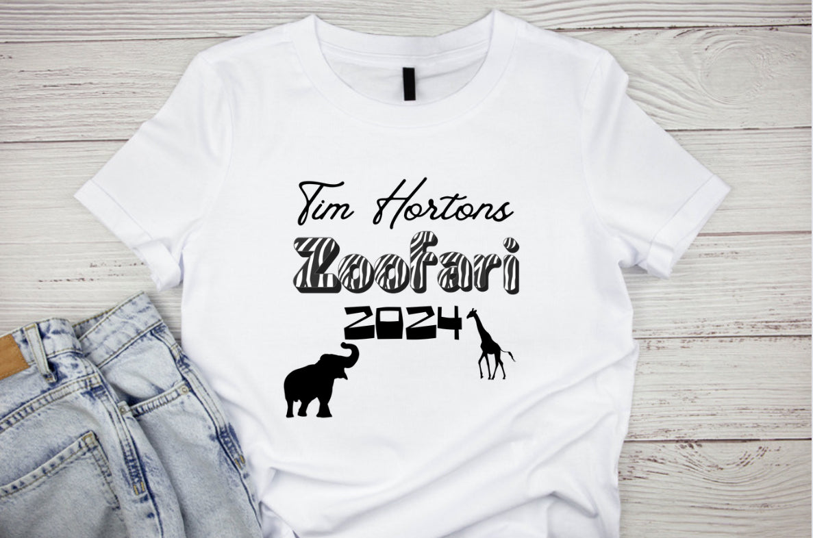 Custom Tim Hortons Zoofari Shirts