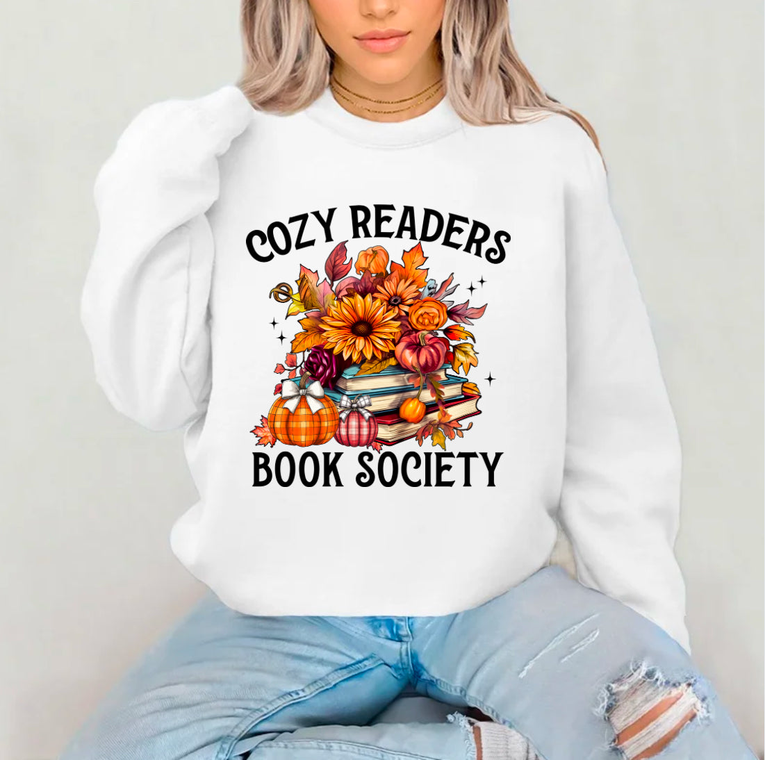 Cozy Readers Book Society Sublimation Gildan Top