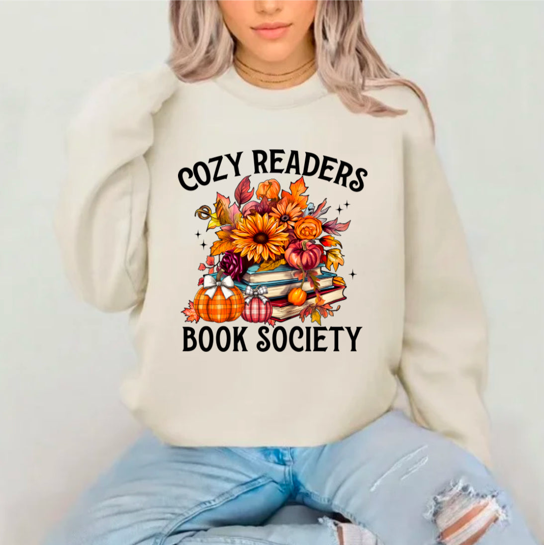 Cozy Readers Book Society Sublimation Gildan Top